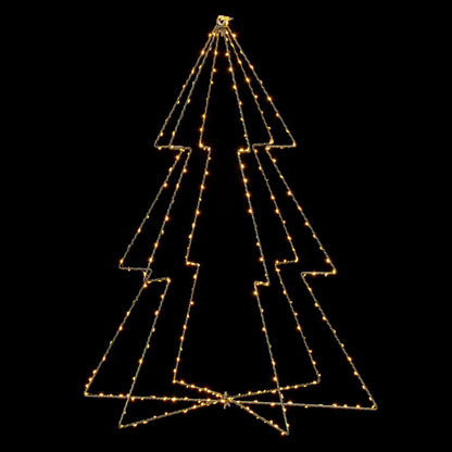 Vickerman 300 lights x 30" Warm White Twinkle LED Tree Steel Wire Silhouette Light.