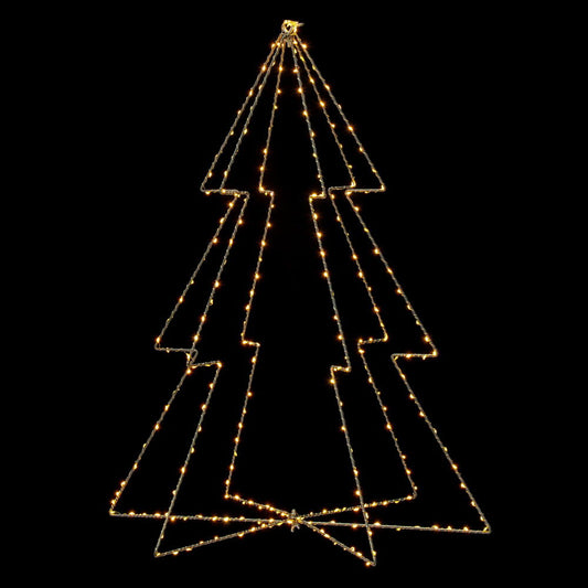 Vickerman 300 lights x 30" Warm White Twinkle LED Tree Steel Wire Silhouette Light.