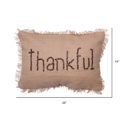 Vickerman Decorative 14" x 20" Thankful Pillow