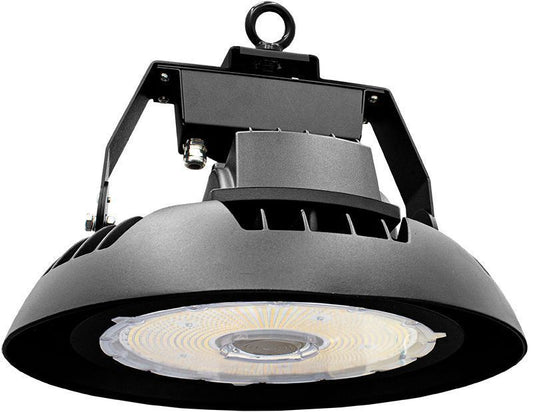 Westgate New Gen. UFO HighBay, Wattage  And Cct Adj. Watts 150/100/80/50W, 30/40/50K, 0-10V, Commercial Indoor Lighting, 50W/80W/100W/150W, 125 Lumens/W, 30K/40K/50K/57K, Black 0~10V Dimmable