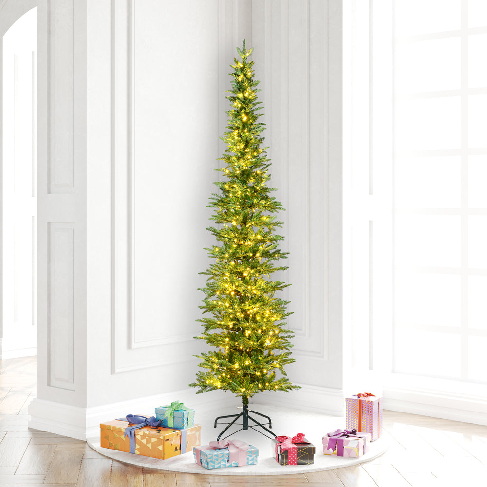 Vickerman 6.5' x 24" Compton Pole Pine Tree Warm White Low Voltage 3MM LED Lights.
