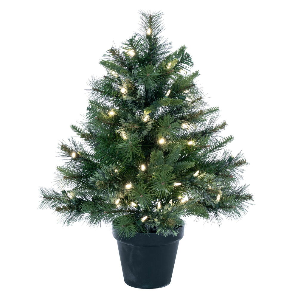 Vickerman 24" Cashmere Pine Artificial Christmas Tree Warm White Dura-Lit® LED Lights