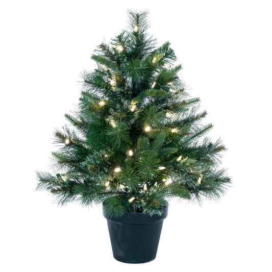 Vickerman 24" Cashmere Pine Artificial Christmas Tree Warm White Dura-Lit® LED Lights