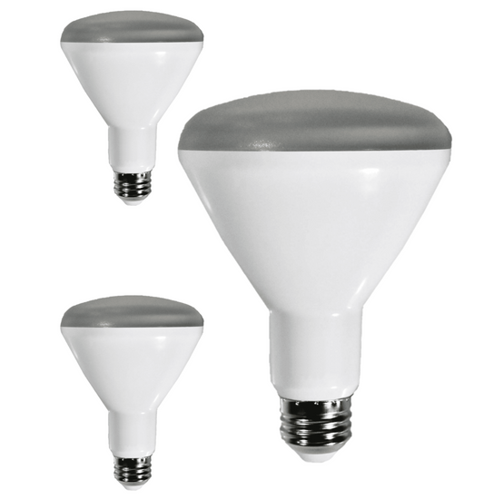 Damar BR30 LED Flood Light Bulb 8W 650 Lumen E26 Medium Base 3000K Soft White for Interior Home Decor Kitchen Recessed Can Light Bulbs 120V 110° Beam Angle Dimmable White Finish Pack of 3