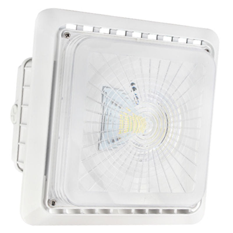 Westgate LED Parking Garage Light, 55W, 5000K, UL Listed, Outdoor Lighting, 55W, 7100 Lumens, 5000K, White Finish, 0~10V Dimmable