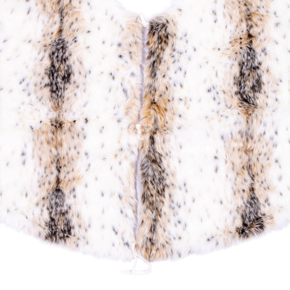Vickerman 60" Snow Lynx Faux Fur Tree Skirt