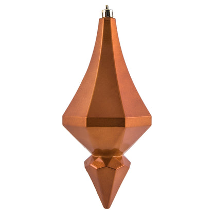 Vickerman 8" Copper Candy Finish Diamond Finial Ornament Pack of 2