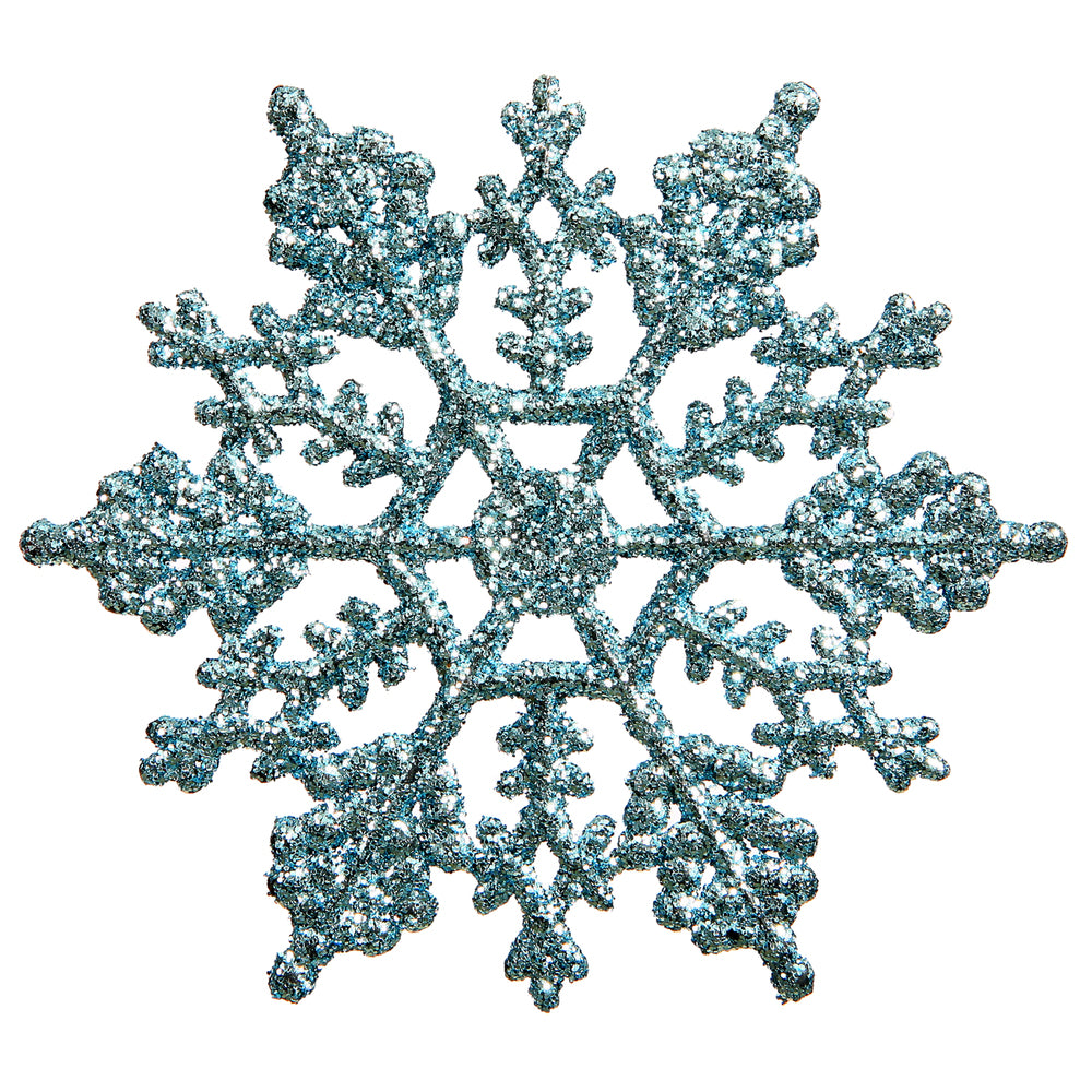 Vickerman 8" Baby Blue Glitter Snowflake Christmas Ornament 12 per Box