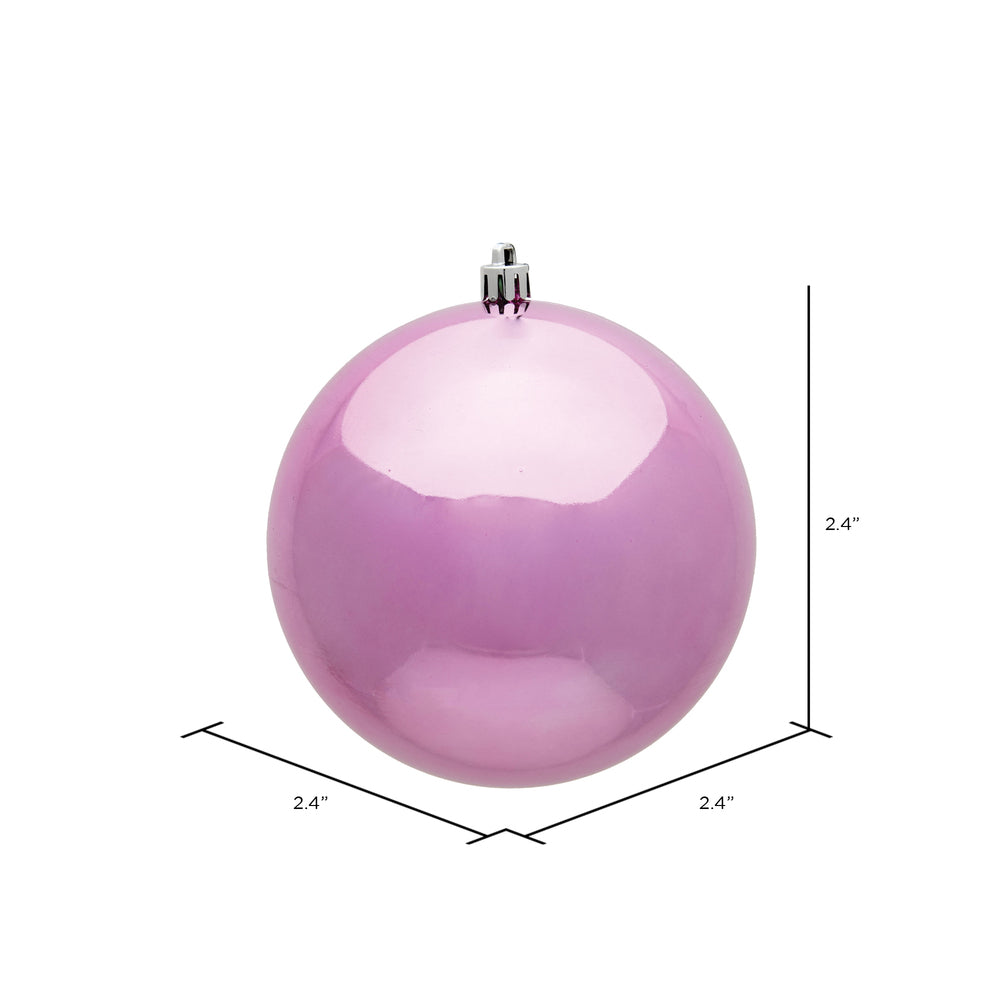 Vickerman 2.4" Pink Shiny Ball Ornament 24 per Bag