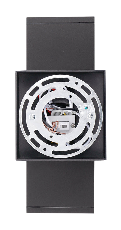 ASD Lighting LED Outdoor Wall Cylinder Square Up and Down 18W 120V 3000/4000/5000K with Photocell Black ETL