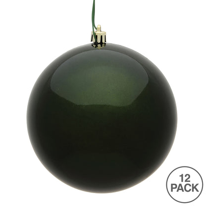 Vickerman 3" Moss Green Candy Ball Ornament 12 per Bag