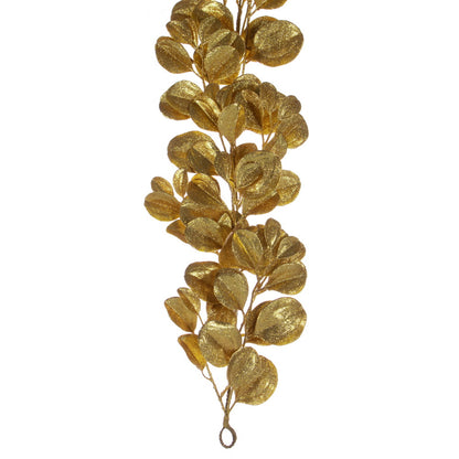 Vickerman 6' Gold Artificial Dogwood Glitter Garland.