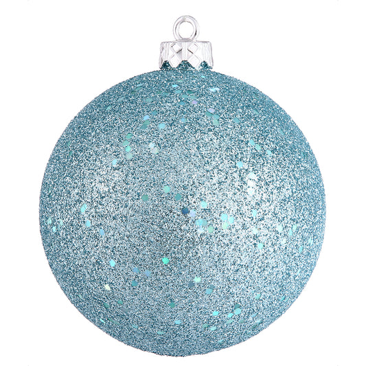 Vickerman 6" Baby Blue Sequin Ball Ornament 4 per Bag