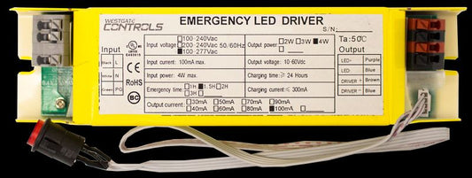 Westgate  4W Integrated Mini LED Emergency Back Up, LED Exit & Emergency Lighting, 4W, Yellow Finish