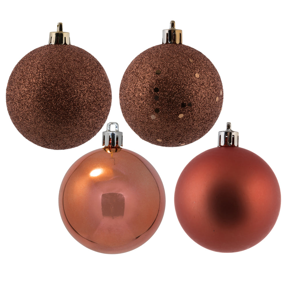 Vickerman 2.4" Coral 4-Finish Ball Ornament Assortment 24 per Box