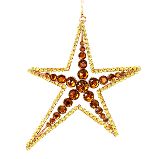 Vickerman 6" Mocha Jewel Metal Sea Star Christmas Ornament