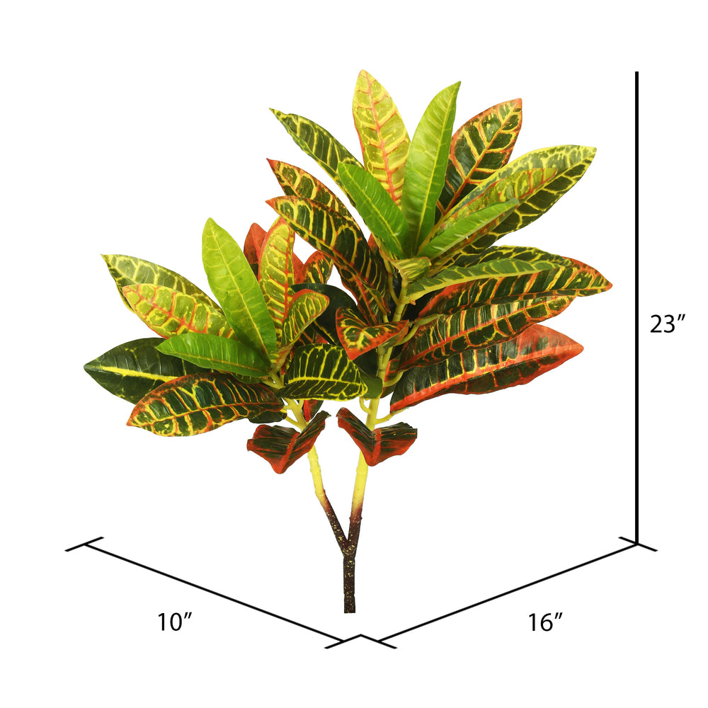 Vickerman 23" Real Touch Artificial Croton Spray. Includes 3 sprays per pack.