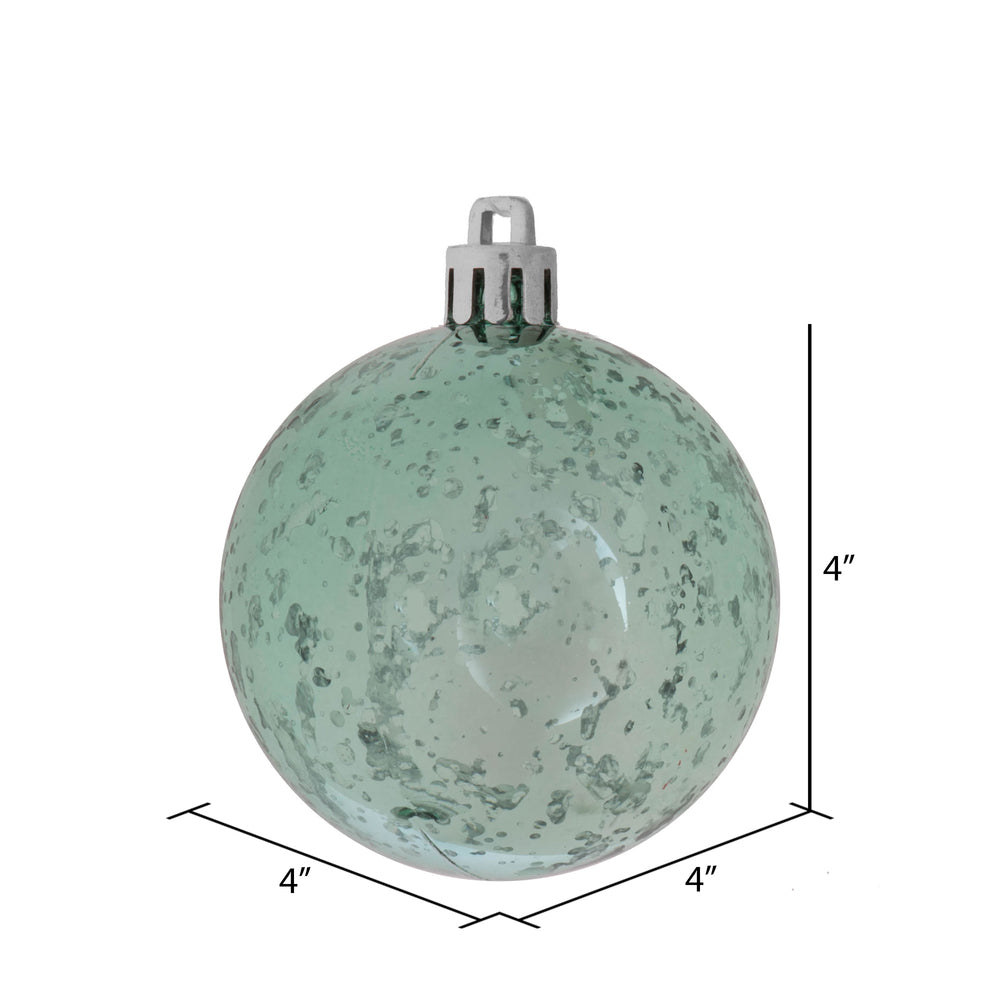 Vickerman 4" Sea Foam Shiny Mercury Ball Ornament 6 per Bag