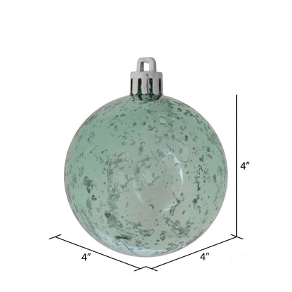 Vickerman 4" Sea Foam Shiny Mercury Ball Ornament 6 per Bag