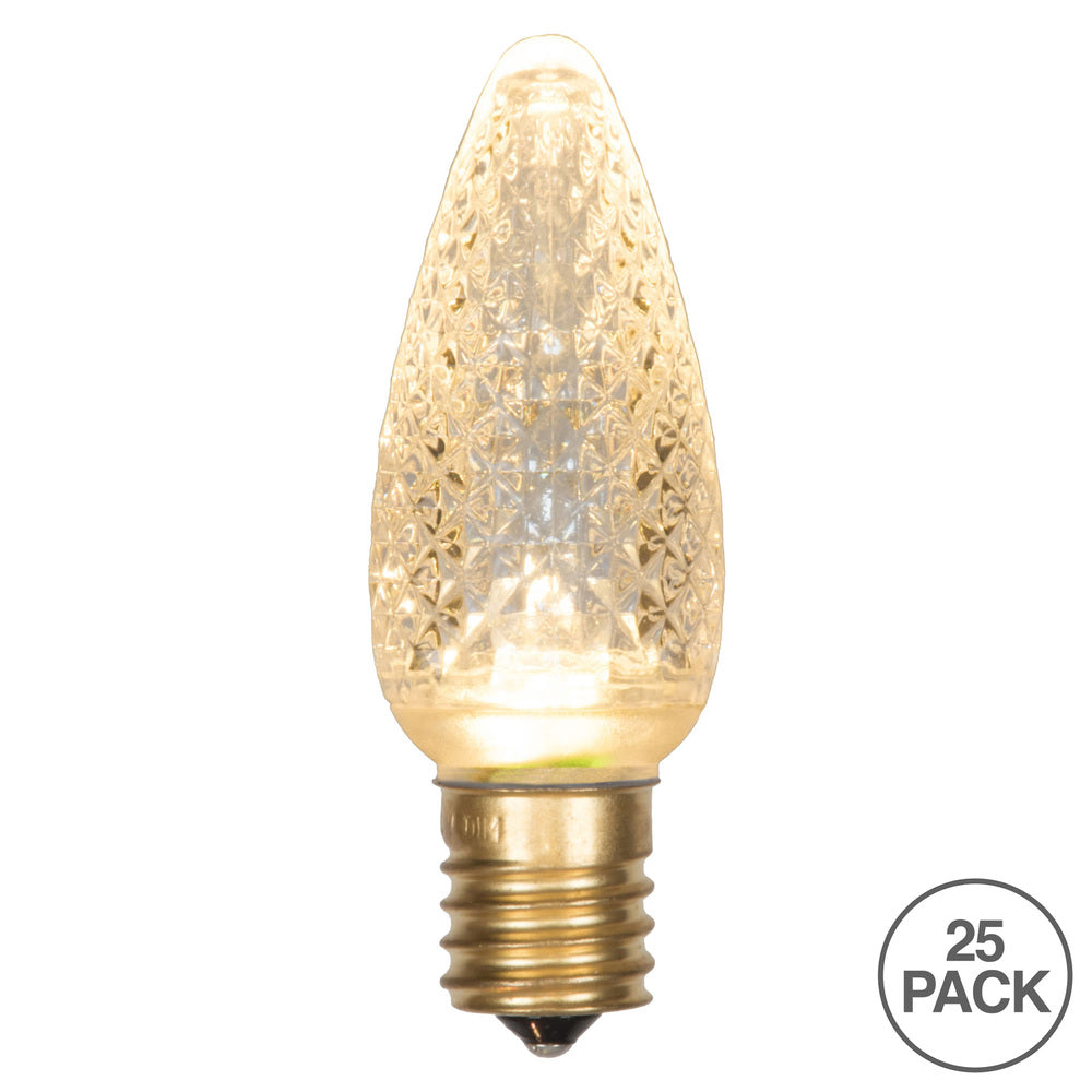 Vickerman C9 LED Sunny Warm White Faceted Bulb CSA Approved package of 25