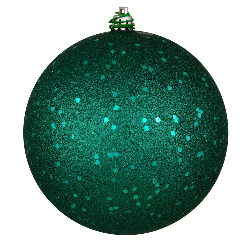 Vickerman 4.75" Dark Teal Sequin Ball Ornament 4 per Bag