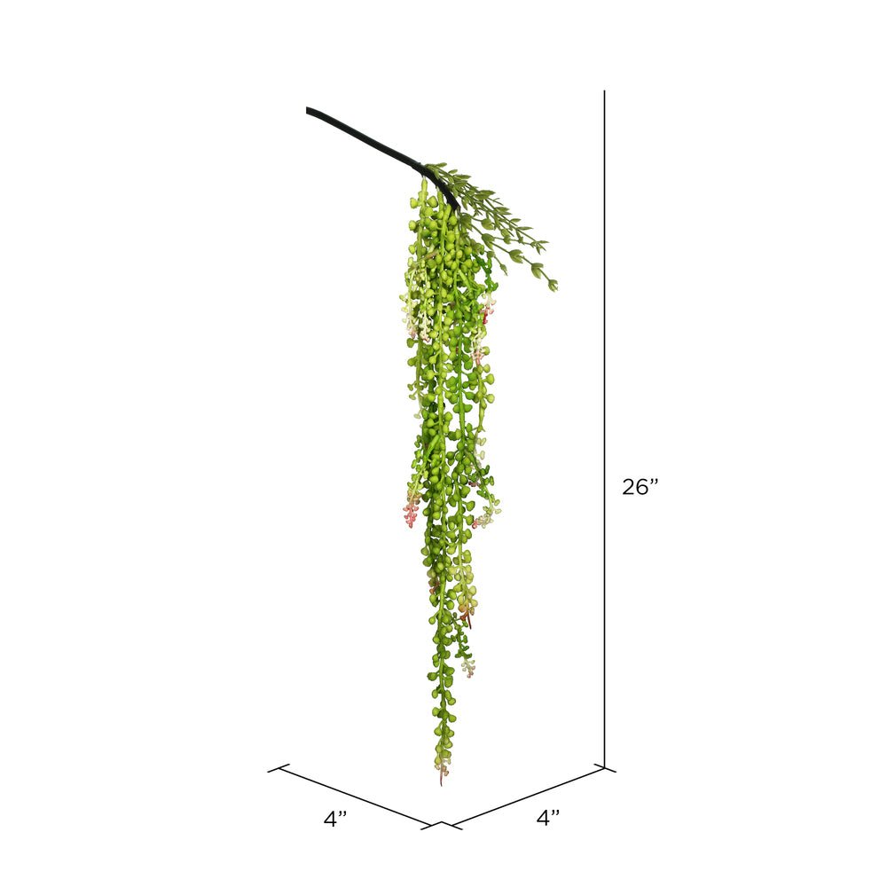 Vickerman 26" Artificial Green String of Pearls Set of 3