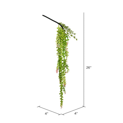Vickerman 26" Artificial Green String of Pearls Set of 3