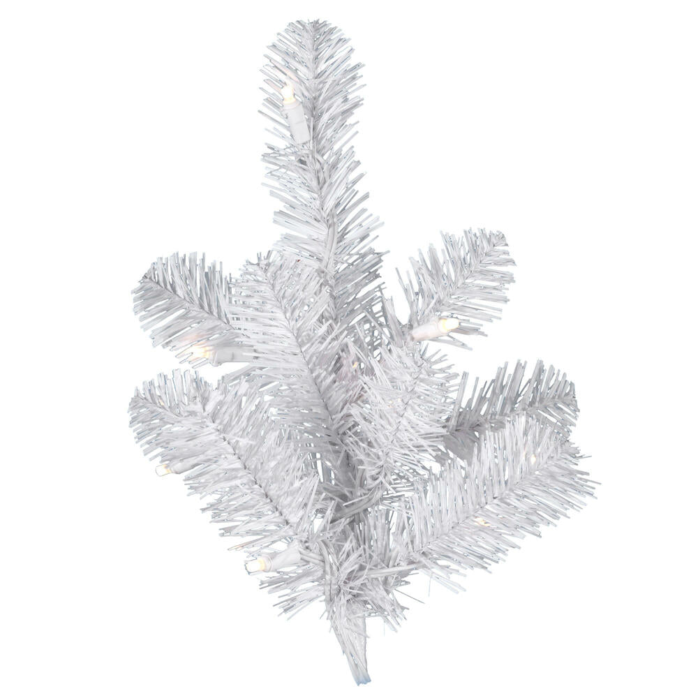 Vickerman 7.5' Crystal White Spruce Upside Down Artificial Christmas Tree Clear Dura-lit Incandescent Lights