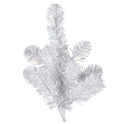 Vickerman 7.5' Crystal White Spruce Upside Down Artificial Christmas Tree Clear Dura-lit Incandescent Lights