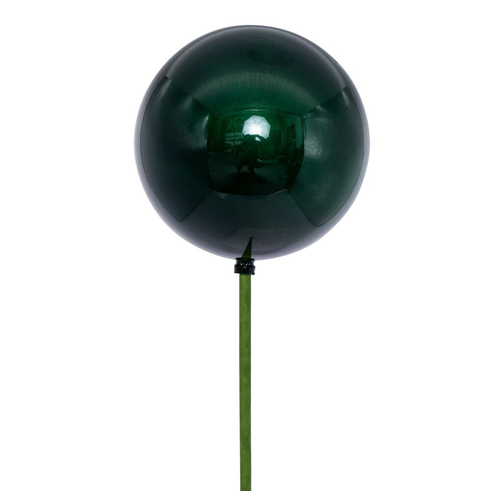 Vickerman 4" x 18" Midnight Green Pearl Ball Ornament Stick 6 per bag.