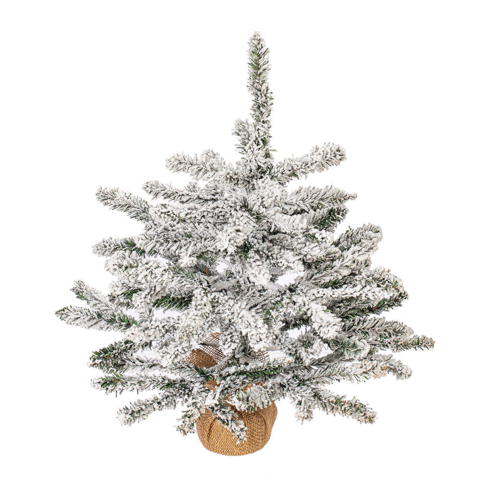 Vickerman 24" Flocked Anoka Pine Artificial Christmas Tree Unlit