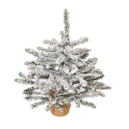 Vickerman 24" Flocked Anoka Pine Artificial Christmas Tree Unlit