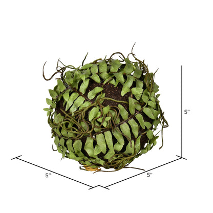 Vickerman 5"  Artificial Green Boston Fern Ball Pack of 2