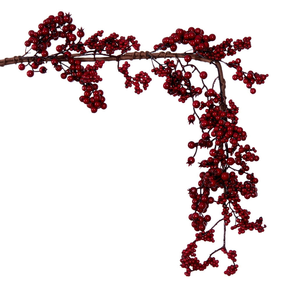 Vickerman 22" Artificial Red Outdoor Weather Resistant Berry Spray 6 sprays per pack.