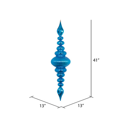 Vickerman 41" Turquoise Shiny Finial Ornament