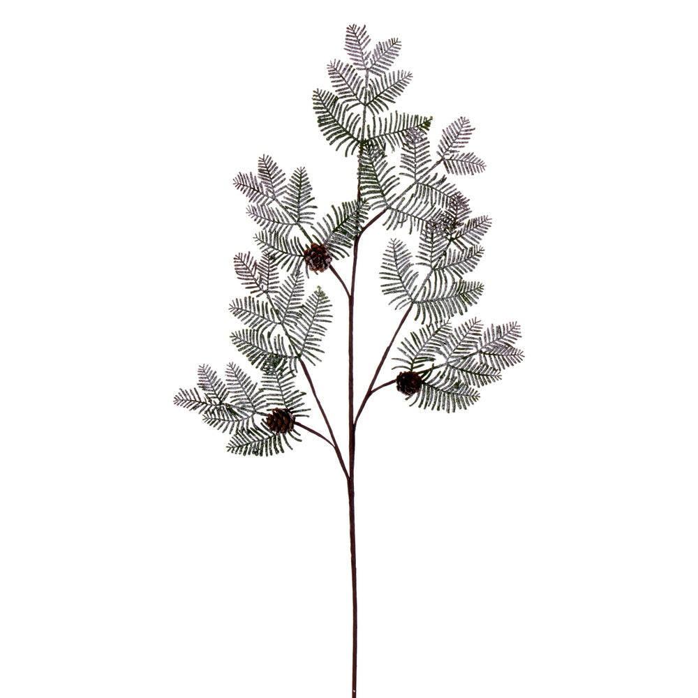 Vickerman 25" Artificial Pinecone Frost Christmas Spray 2 sprays per pack.