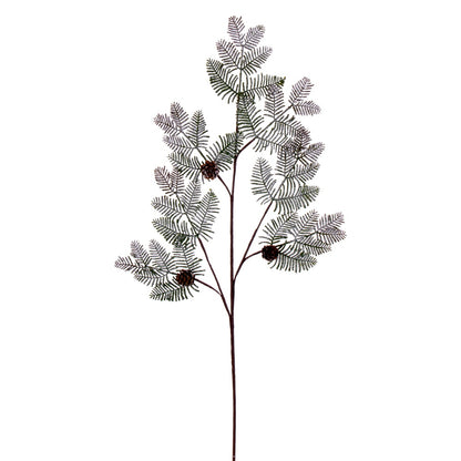 Vickerman 25" Artificial Pinecone Frost Christmas Spray 2 sprays per pack.