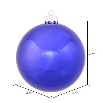 Vickerman 4.75" Cobalt Shiny Ball Ornament 4 per Bag