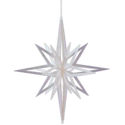 Vickerman 16" White Iridescent Star Christmas Ornament