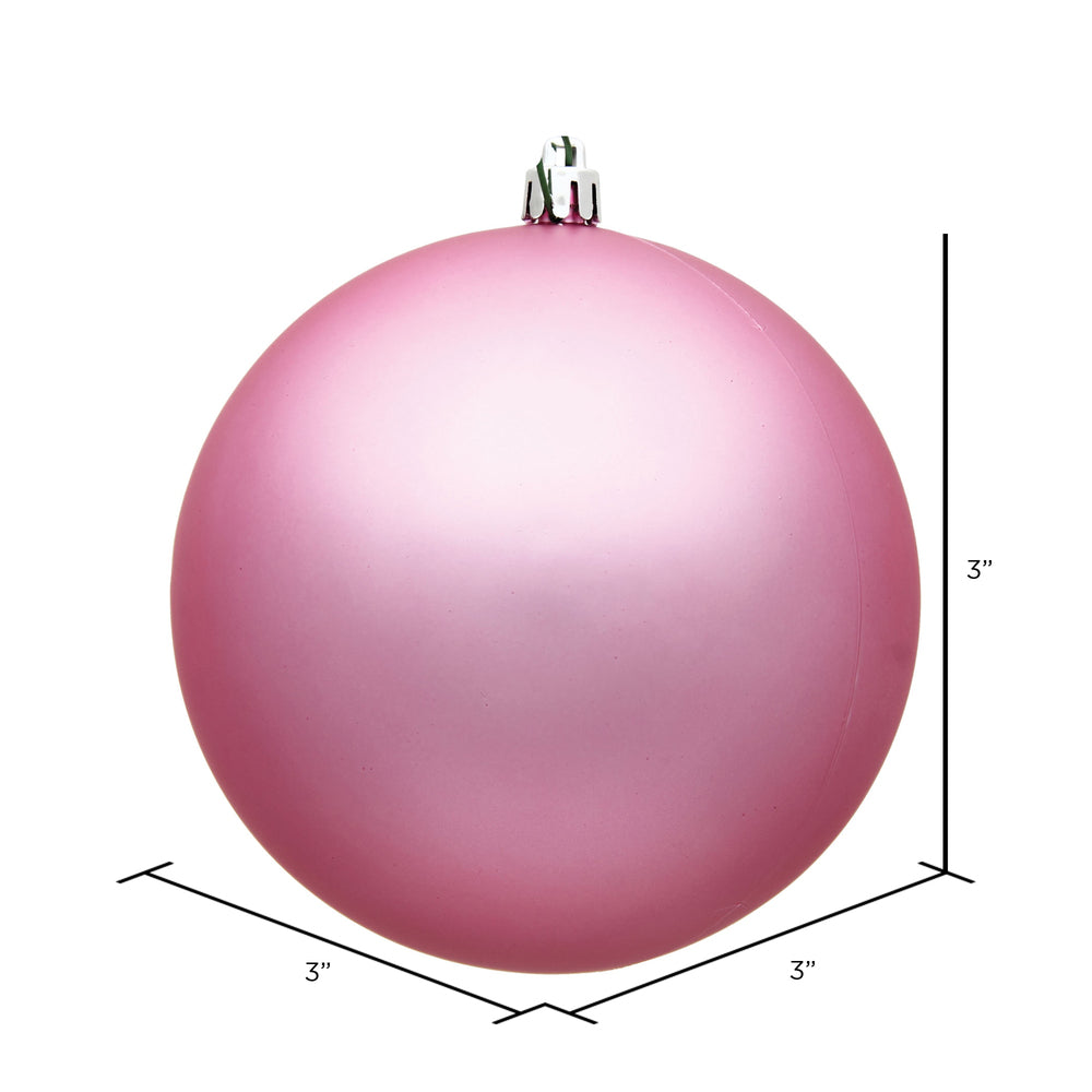 Vickerman 3" Pink Matte Ball Ornament 32 per Box