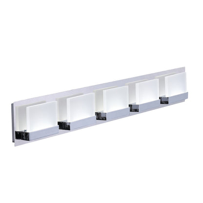 ASD Lighting LED Vanity 5-light 28W 120V CCT Selectable 3000/4000/5000K Dimmable Chrome ETL