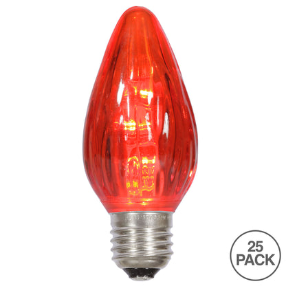 Vickerman F15 Red Plastic LED Flame Replacement Bulb package of 25