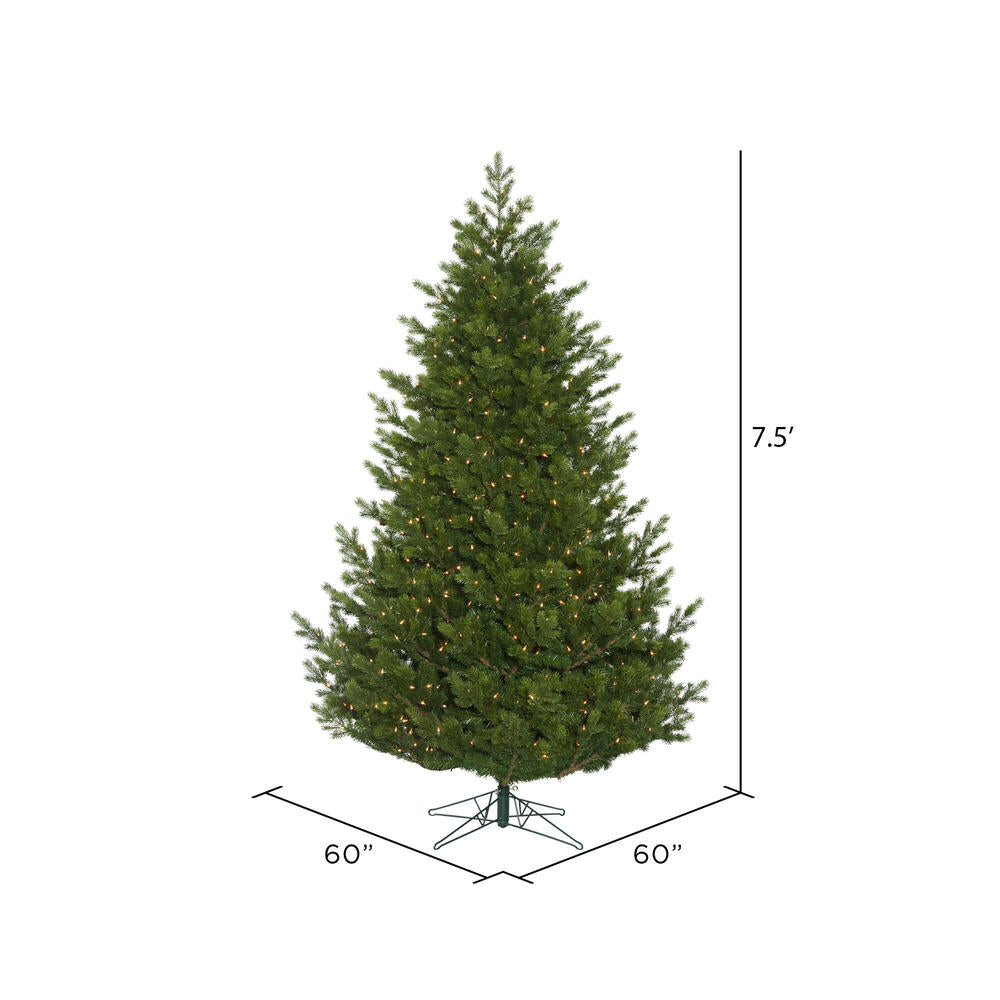 Vickerman 7.5' x 60" Eagle Fraser Full Artificial Christmas Tree Clear Dura-lit Lights