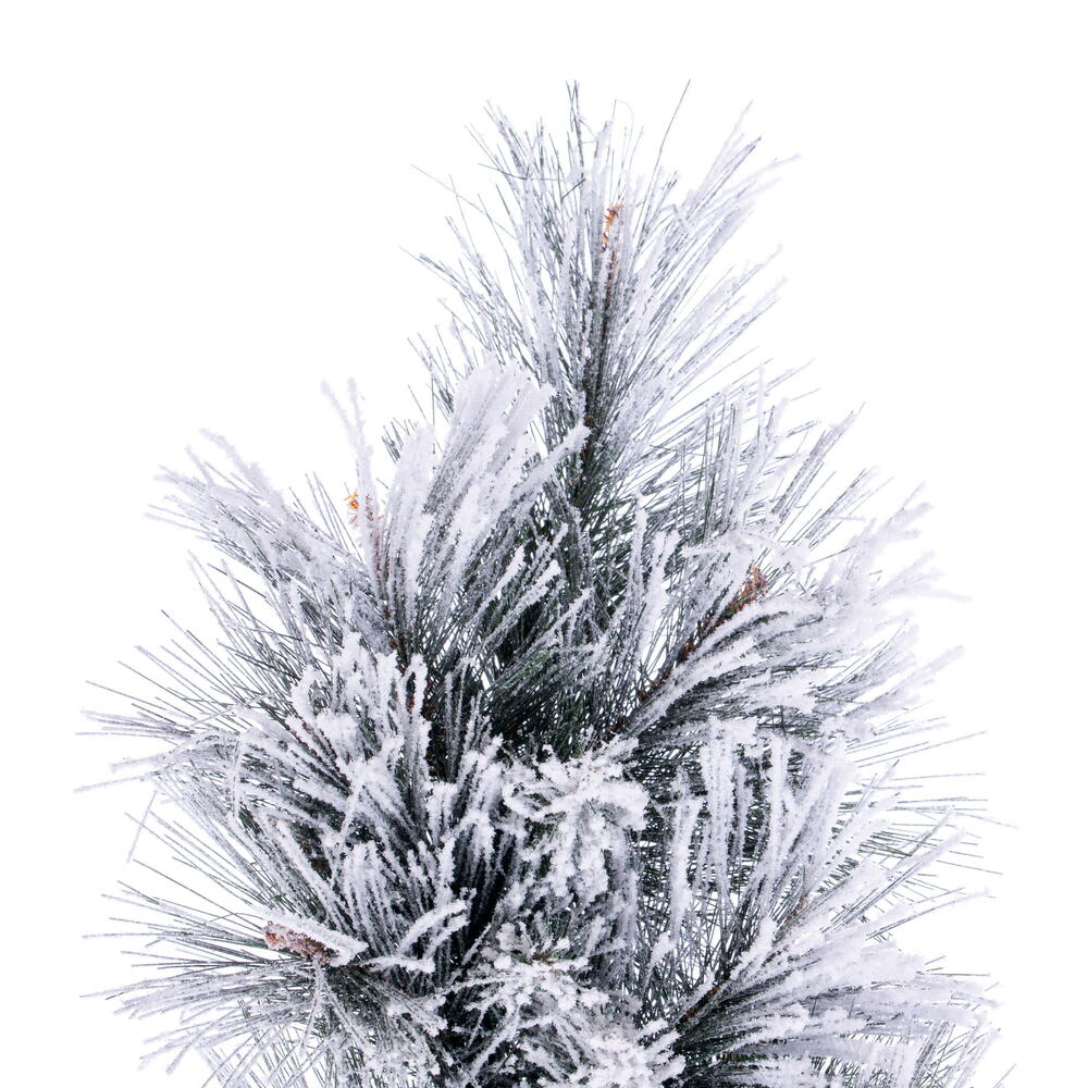 Vickerman 36" Flocked Jackson Pine Artificial Unlit TearDrop with 100 Realistic Hardneedle/PVC Tips