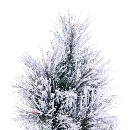 Vickerman 36" Flocked Jackson Pine Artificial Unlit TearDrop with 100 Realistic Hardneedle/PVC Tips