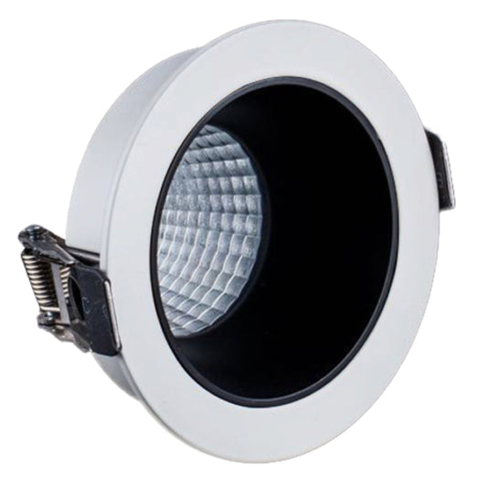 Westgate Lrd Series 3In Adjustable Open Wing Trim - Black, White Ring, Residential Lighting, Black Finish