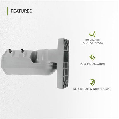 ASD Lighting Slip fitter Mounting Bracket for LED Area Lights LSB5 100-300W Silver