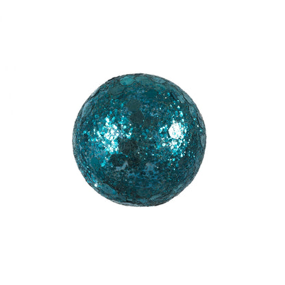 Vickerman 20MM/25MM/30MM Turquoise Glitter Polystyrene Ball Christmas Ornament 72 per Bag