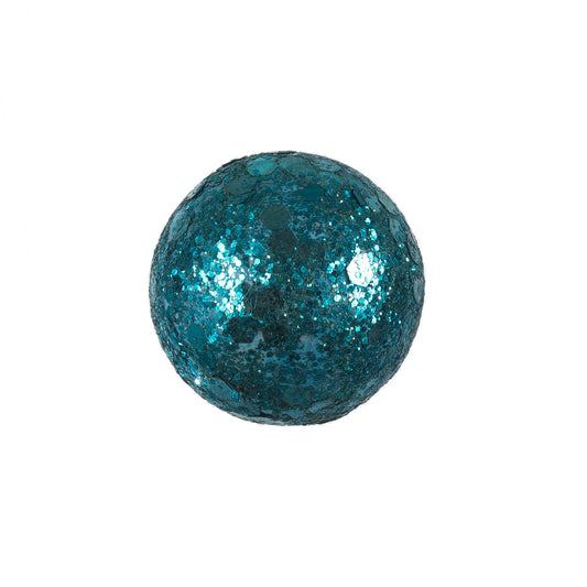 Vickerman 20MM/25MM/30MM Turquoise Glitter Polystyrene Ball Christmas Ornament 72 per Bag