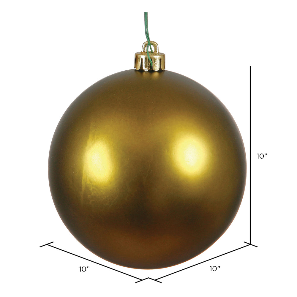 Vickerman 10" Olive Matte Ball Ornament